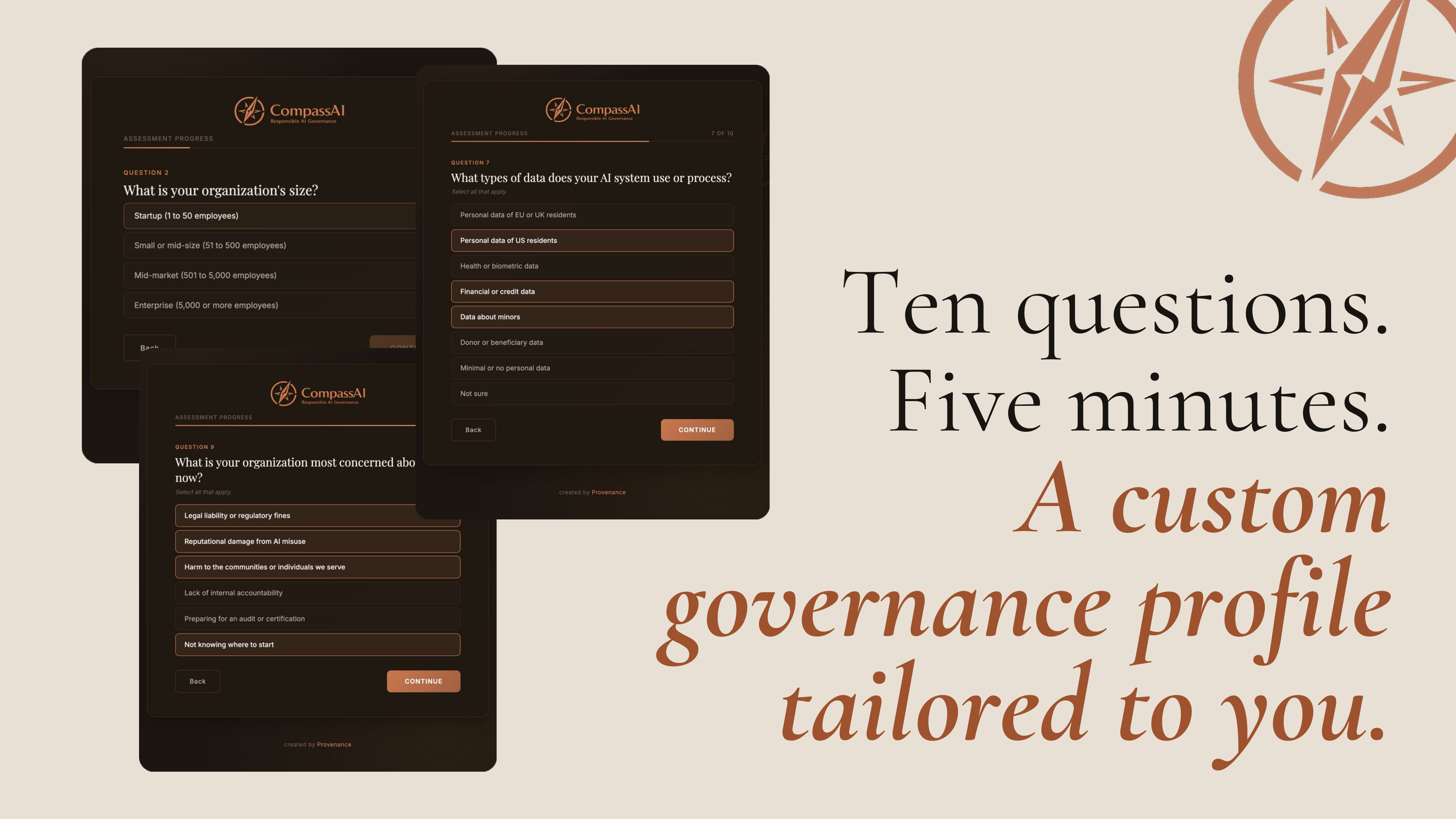 Ten questions, five minutes, a custom governance profile